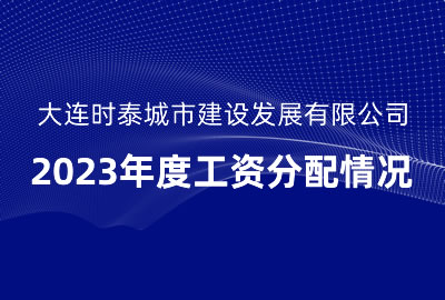 大連時泰城市建設發(fā)展有限公司2023年度工資分配情況